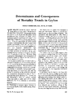 Determinants And Consequences Of Mortality Trends In Ceylon