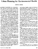 Urban planning for environmental health