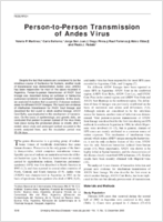 PersontoPerson Transmission of Andes Virus