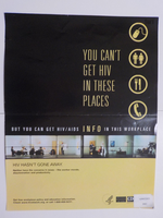 You cant get HIV in these places but you can get HIVAIDS info in this workplace