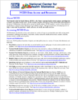 NCHS data access and resources