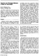 Genetics and biological markers of risk for alcoholism