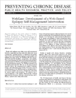 WebEase Development of a WebBased Epilepsy SelfManagement Intervention