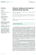Editorial Getting to the Heart of Developmental Toxicities