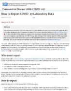 How to Report COVID19 Laboratory Data July 18 2020