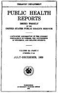 Public Health Reports  v 35 part 2 nos 2753 JulyDecember 1920  index
