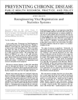 Reengineering Vital Registration and Statistics Systems