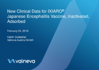 New clinical data for IXIARO Japanese encephalitis vaccine inactivated adsorbed