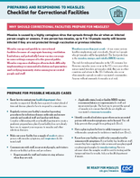 Preparing and Responding to Measles Checklist for Correctional Facilities