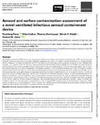 Aerosol and Surface Contamination Assessment of a Novel Ventilated Infectious Aerosol Containment Device