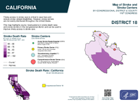 CA Congressional District 18 Stroke and Stroke Centers Map 119th Congress