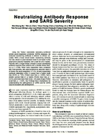 Neutralizing Antibody Response and SARS Severity
