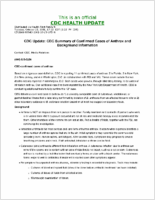 CDC Update CDC Summary of Confirmed Cases of Anthrax and Background Information Tuesday October 23 2001 1722 EDT 522 PM EDT