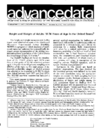 Height and Weight of Adults 1874 Years of Age in the United States