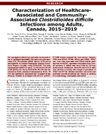 Characterization of HealthcareAssociated and CommunityAssociated Clostridioides difficile Infections among Adults Canada 20152019