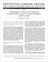Celebrating 10 Years of the National Comprehensive Cancer Control Program 1998 to 2008