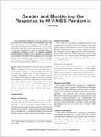 Gender and Monitoring the Response to HIVAIDS Pandemic1
