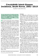 CreutzfeldtJakob Disease Incidence South Korea 20012019