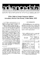 Office Visits to General Surgeons National Ambulatory Medical Care Survey United States 1975