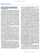Late Vitamin K Deficiency Bleeding in Infants Whose Parents Declined Vitamin K Prophylaxis  Tennessee 2013