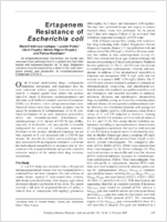 Ertapenem Resistance of Escherichia coli