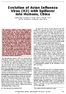 Evolution of Avian Influenza Virus H3 with Spillover into Humans China