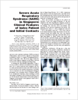 Severe Acute Respiratory Syndrome SARS in Singapore Clinical Features of Index Patient and Initial Contacts