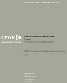Topics in Construction Safety and Health Lead An Interdisciplinary Annotated Bibliography