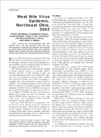 West Nile Virus Epidemic Northeast Ohio 2002