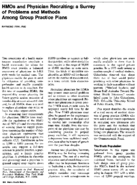 Hmos And Physician Recruiting A Survey Of Problems And Methods Among Group Practice Plans