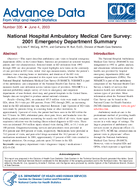 National Hospital Ambulatory Medical Care Survey 2001 Emergency Department Summary