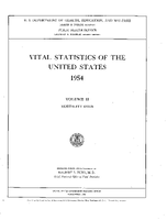 Vital Statistics of the United States 1954 Volume II