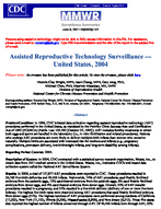 Assisted Reproductive Technology Surveillance  United States 2004