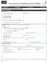 One Health Harmful Algal Bloom System OHHABS Environmental Form