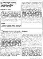 A schoolbased smoking prevention program for adolescent girls in New York City