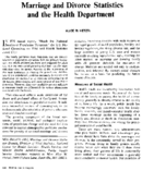 Marriage And Divorce Statistics And The Health Department