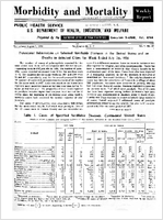 Morbidity and Mortality Weekly Report For release August 1 1958 Vol 7 No 30