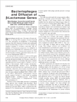 Bacteriophages and Diffusion of lactamase Genes