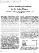 Refuse handling practices in the United States