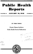 Public Health Reports  v 63 no 3  cover