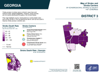 GA Congressional District 03 Stroke and Stroke Centers Map 119th Congress