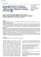 Sonographic Reference Values for Median Nerve CrossSectional Area A MetaAnalysis of Data from Healthy Individuals
