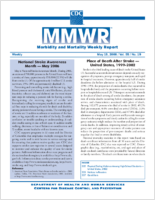 MMWR Morbidity and Mortality Weekly Report Vol 55 No 19 May 19 2006