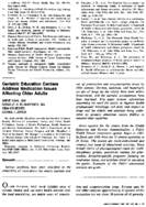 Geriatric education centers address medication issues affecting older adults