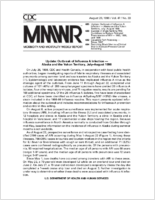 MMWR Morbidity and Mortality Weekly Report Vol 47 No 33 August 28 1998