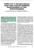SARSCoV2 Seroprevalence and CrossVariant Antibody Neutralization in Cats United Kingdom