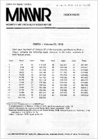 MMWR Morbidity and Mortality Weekly Report January 15 1979  Vol 27  No 53 Index Issue