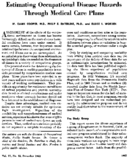 Estimating occupational disease hazards through medical care plans