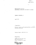 Instructor manual Industrial hygiene chemistry course lesson number 17