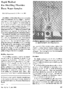 Rapid method for distilling fluorides from water samples